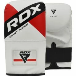 RDX SPORTS RDX F10 4FT / 5FT 3-IN-1 WHITE TRAINING PUNCH BAG WITH MITTS SET -RDXSPORTS Sales 17pc white red black training punching bag with mitts 2 5
