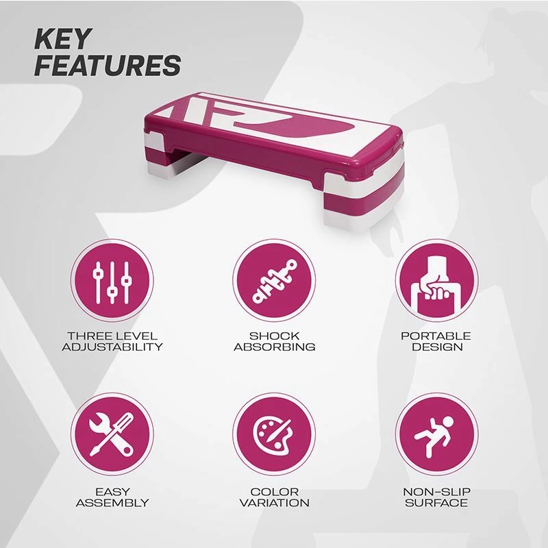 RDX SPORTS RDX 1P 20cm Aerobic Step Platform With 3 Level Risers 5cm Height Each 12 RDX SPORTS RDX 1P 20cm Aerobic Step Platform With 3 Level Risers 5cm Height Each - Image 10