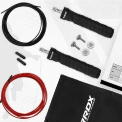 RDX SPORTS RDX B4 Adjustable 10.3ft Jump Rope With 2 Tangle-Free Steel Wires -RDXSPORTS Sales b4 adjustable 10.3ft skipping rope 2