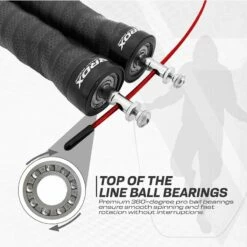 RDX SPORTS RDX B4 Adjustable 10.3ft Jump Rope With 2 Tangle-Free Steel Wires -RDXSPORTS Sales b4 adjustable 10.3ft skipping rope 3