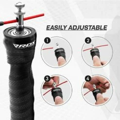 RDX SPORTS RDX B4 Adjustable 10.3ft Jump Rope With 2 Tangle-Free Steel Wires -RDXSPORTS Sales b4 adjustable 10.3ft skipping rope 8