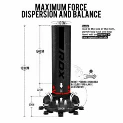 RDX SPORTS RDX F6 6FT KARA BLACK FREE STANDING PUNCH BAG WITH MITTS SET -RDXSPORTS Sales black punch bag 004 6