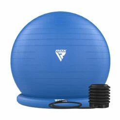 RDX SPORTS RDX B2 Inflatable Yoga Ball With Anti-Slip Base, Resistance Tubes & Air Pump 16 RDX SPORTS RDX B2 Inflatable Yoga Ball With Anti-Slip Base, Resistance Tubes & Air Pump -RDXSPORTS Sales blue yoga ball with base resistance tubes for fitness 6 3