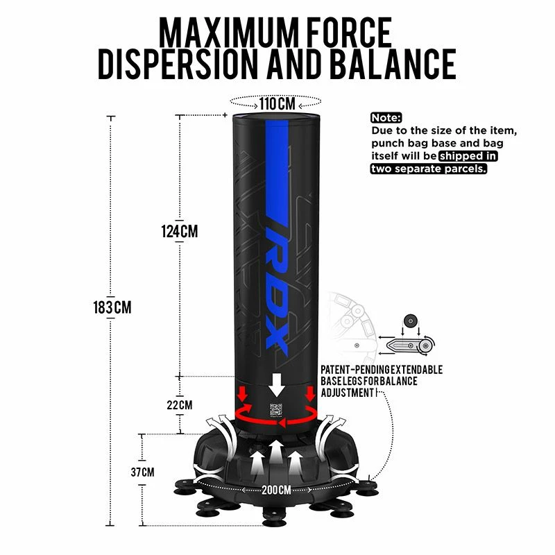 RDX SPORTS RDX F6 6FT KARA PINK FREE STANDING PUNCH BAG WITH MITTS SET - Image 19