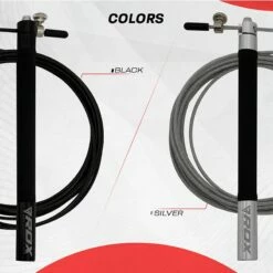 RDX SPORTS RDX C3 Adjustable 10.3ft Black Jump Rope With Non-Slip Handles -RDXSPORTS Sales c3 jump rope pvc coated 5