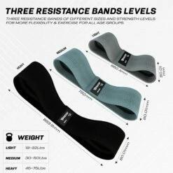 RDX SPORTS RDX CG Heavy-Duty Fabric Resistance Training Bands For Fitness -RDXSPORTS Sales cg grey fabric resistant training band for fitness and home workouts 2