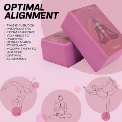 RDX SPORTS RDX D2 High Density EVA Foam Yoga Blocks Non-Slip Brick -RDXSPORTS Sales d2 pink yoga blocks design 5