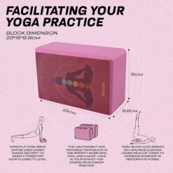 RDX SPORTS RDX D2 High Density EVA Foam Yoga Blocks Non-Slip Brick -RDXSPORTS Sales d2 pink yoga blocks design 6