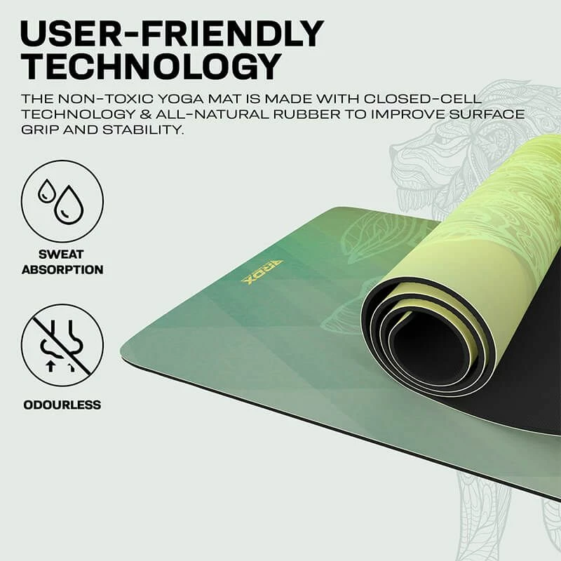 RDX SPORTS RDX D7 6mm PU Rubber Yoga Mat 10 RDX SPORTS RDX D7 6mm PU Rubber Yoga Mat - Image 8