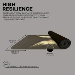 RDX SPORTS RDX D8 6mm PU Rubber Yoga Mat -RDXSPORTS Sales d8 6mm 4 in 1 pu rubber yoga mat set 4