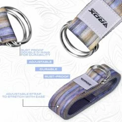 RDX SPORTS RDX F1 D-Ring Steel Buckle Cotton Yoga Strap -RDXSPORTS Sales f1 yoga strap pattern 4