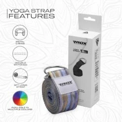 RDX SPORTS RDX F1 D-Ring Steel Buckle Cotton Yoga Strap -RDXSPORTS Sales f1 yoga strap pattern 7