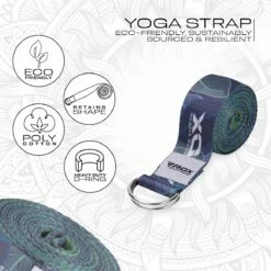 RDX SPORTS RDX F10 D-Ring Steel Buckle Cotton Yoga Strap -RDXSPORTS Sales f10 yoga strap pattern 2