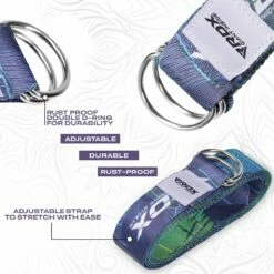 RDX SPORTS RDX F10 D-Ring Steel Buckle Cotton Yoga Strap -RDXSPORTS Sales f10 yoga strap pattern 4