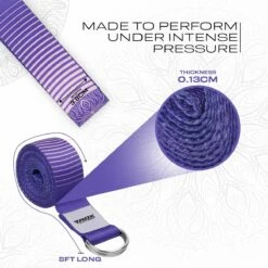 RDX SPORTS RDX F12 D-Ring Steel Buckle Cotton Yoga Strap -RDXSPORTS Sales f12 yoga strap pattern 3