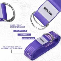 RDX SPORTS RDX F12 D-Ring Steel Buckle Cotton Yoga Strap -RDXSPORTS Sales f12 yoga strap pattern 4