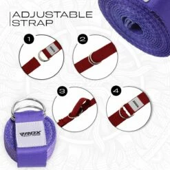 RDX SPORTS RDX F12 D-Ring Steel Buckle Cotton Yoga Strap -RDXSPORTS Sales f12 yoga strap pattern 6