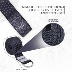 RDX SPORTS RDX F15 D-Ring Steel Buckle Cotton Yoga Strap -RDXSPORTS Sales f15 d ring steel buckle cotton yoga strap 2