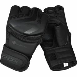 RDX SPORTS RDX F15 Noir MMA Grappling Training Gloves Open Palm Thumb Protection -RDXSPORTS Sales f15 noir mma gloves 9