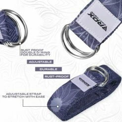RDX SPORTS RDX F18 D-Ring Steel Buckle Cotton Yoga Strap -RDXSPORTS Sales f18 yoga strap pattern 4