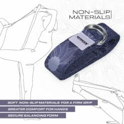 RDX SPORTS RDX F18 D-Ring Steel Buckle Cotton Yoga Strap -RDXSPORTS Sales f18 yoga strap pattern 5