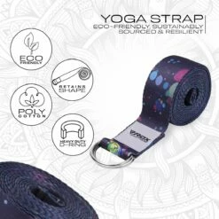 RDX SPORTS RDX F3 D-Ring Steel Buckle Cotton Yoga Strap -RDXSPORTS Sales f3 yoga strap pattern 2