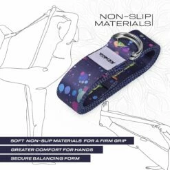 RDX SPORTS RDX F3 D-Ring Steel Buckle Cotton Yoga Strap -RDXSPORTS Sales f3 yoga strap pattern 5