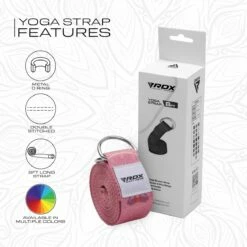 RDX SPORTS RDX F5 D-Ring Steel Buckle Cotton Yoga Strap -RDXSPORTS Sales f5 yoga strap pattern 7