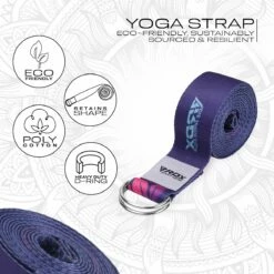 RDX SPORTS RDX F6 D-Ring Steel Buckle Cotton Yoga Strap -RDXSPORTS Sales f6 yoga strap pattern 2