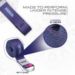 RDX SPORTS RDX F6 D-Ring Steel Buckle Cotton Yoga Strap -RDXSPORTS Sales f6 yoga strap pattern 3
