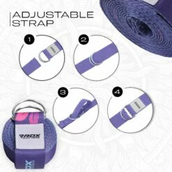 RDX SPORTS RDX F6 D-Ring Steel Buckle Cotton Yoga Strap -RDXSPORTS Sales f6 yoga strap pattern 6
