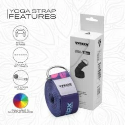 RDX SPORTS RDX F6 D-Ring Steel Buckle Cotton Yoga Strap -RDXSPORTS Sales f6 yoga strap pattern 7