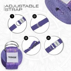 RDX SPORTS RDX F7 D-Ring Steel Buckle Cotton Yoga Strap 14 RDX SPORTS RDX F7 D-Ring Steel Buckle Cotton Yoga Strap -RDXSPORTS Sales f7 yoga strap pattern 6