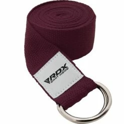 RDX SPORTS RDX P8 Non-Slip Cotton Yoga Strap With Rust Proof Steel D-Ring Buckle -RDXSPORTS Sales maroon yoga strap 1