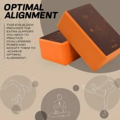 RDX SPORTS RDX D1 High Density EVA Foam Yoga Blocks Non-Slip Brick 14 RDX SPORTS RDX D1 High Density EVA Foam Yoga Blocks Non-Slip Brick -RDXSPORTS Sales orange design yoga blocks 5