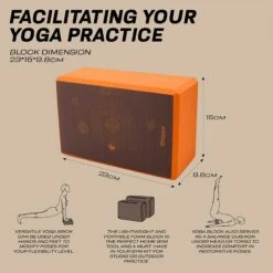 RDX SPORTS RDX D1 High Density EVA Foam Yoga Blocks Non-Slip Brick 16 RDX SPORTS RDX D1 High Density EVA Foam Yoga Blocks Non-Slip Brick -RDXSPORTS Sales orange design yoga blocks 7