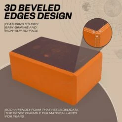 RDX SPORTS RDX D1 High Density EVA Foam Yoga Blocks Non-Slip Brick 17 RDX SPORTS RDX D1 High Density EVA Foam Yoga Blocks Non-Slip Brick -RDXSPORTS Sales orange design yoga blocks 8