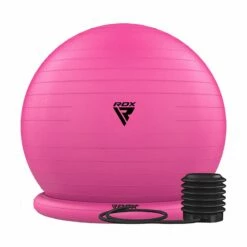 RDX SPORTS RDX B2 Inflatable Yoga Ball With Anti-Slip Base, Resistance Tubes & Air Pump 17 RDX SPORTS RDX B2 Inflatable Yoga Ball With Anti-Slip Base, Resistance Tubes & Air Pump -RDXSPORTS Sales pink yoga ball with base resistance tubes for fitness 6 3