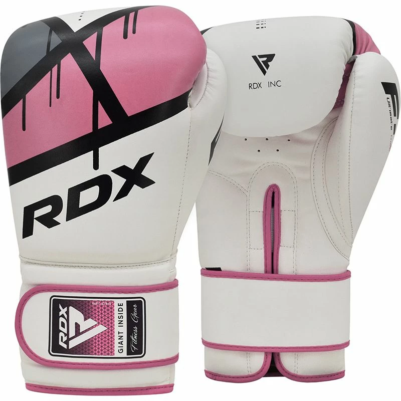 RDX SPORTS RDX F7 Women Training Boxing Gloves Pink / White 3 RDX SPORTS RDX F7 Women Training Boxing Gloves Pink / White