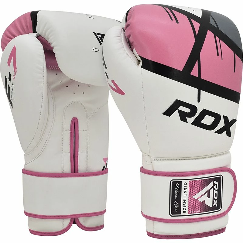 RDX SPORTS RDX F7 Women Training Boxing Gloves Pink / White 4 RDX SPORTS RDX F7 Women Training Boxing Gloves Pink / White - Image 2