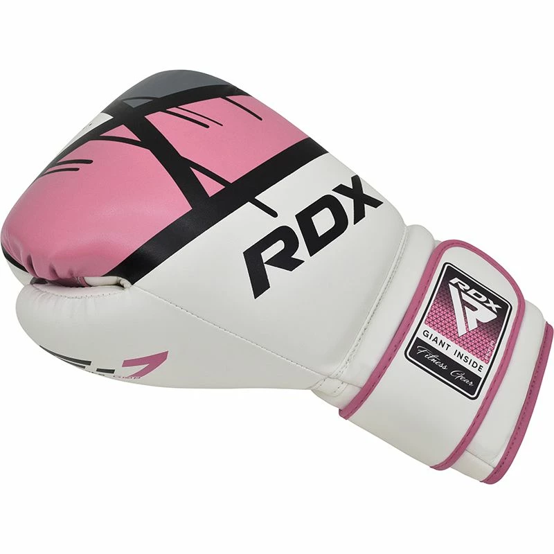RDX SPORTS RDX F7 Women Training Boxing Gloves Pink / White 6 RDX SPORTS RDX F7 Women Training Boxing Gloves Pink / White - Image 4
