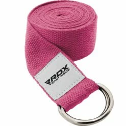 RDX SPORTS RDX P8 Non-Slip Cotton Yoga Strap With Rust Proof Steel D-Ring Buckle -RDXSPORTS Sales pink yoga strap 1