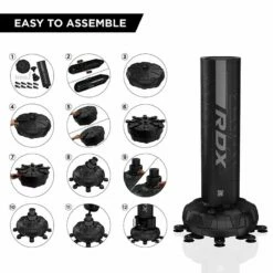 RDX SPORTS RDX F6 6FT KARA BLACK FREE STANDING PUNCH BAG WITH MITTS SET -RDXSPORTS Sales punch bag 005 17