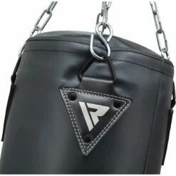 RDX SPORTS RDX T17 AURA 4ft / 5ft 2-in-1 Training Punch Bag In Pearl Black / White / Golden Set -RDXSPORTS Sales rdx black golden training punching bag 5