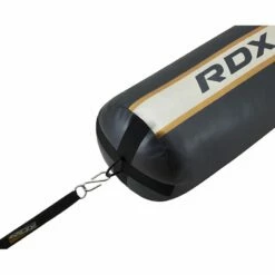 RDX SPORTS RDX T17 AURA 4ft / 5ft 2-in-1 Training Punch Bag In Pearl Black / White / Golden Set -RDXSPORTS Sales rdx black golden training punching bag 7