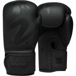 RDX SPORTS RDX F15 BLACK BOXING TRAINING GLOVES HOOK & LOOP MEN & WOMEN PUNCHING MUAY THAI KICKBOXING