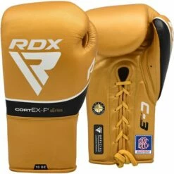 RDX SPORTS RDX C3 Fight Lace Up Leather Boxing Gloves BBBOFC/BIBA/WBF/NYAC /NEVADA APPROVED