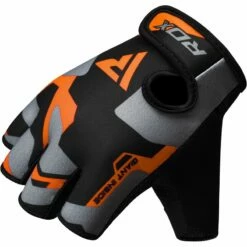RDX SPORTS RDX FITNESS GYM GLOVES SHORT FINGER IN LYCRA -RDXSPORTS Sales rdx f6 fitness gym gloves orange 4