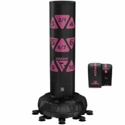 Front Page 27 RDX SPORTS RDX KT Ronin 6ft 2-in-1 Pink Free Standing Target Punch Bags With Mitts Set