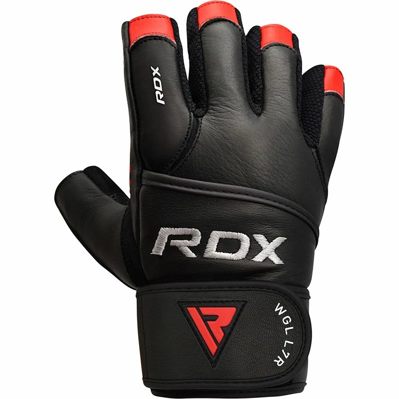 RDX SPORTS RDX L7 Leather Weight Lifting Heavy Duty Gym Gloves With Long Wrist Strap 4 RDX SPORTS RDX L7 Leather Weight Lifting Heavy Duty Gym Gloves With Long Wrist Strap - Image 2